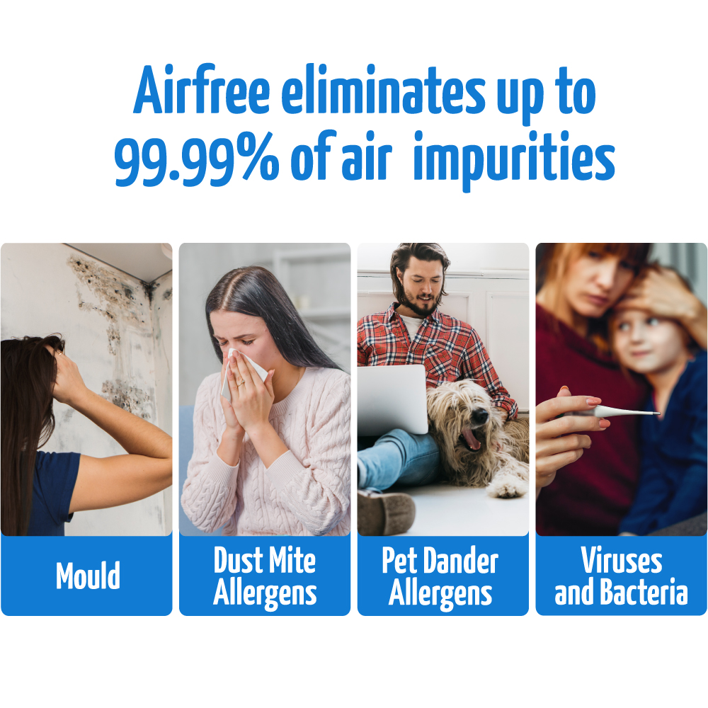 airfree air purifiers eliminates up to 99 percent of air impurities